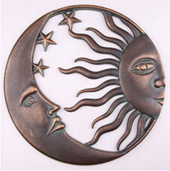 MDF sun moon wall decor