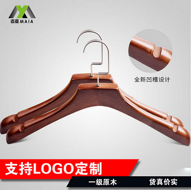 厂家直销定制logo实木衣架MY007