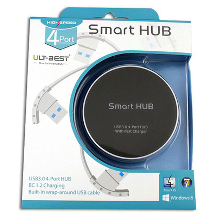 USB 3.0 Hub 4 Port 4-Port USB 3 Hab Portable Hubs Super Speed USB Splitter Cable 4