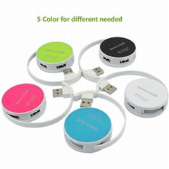  USB 2.0 Hub 4 Port 4-Port USB Hab Portable Hubs High Speed USB Splitter Cable N