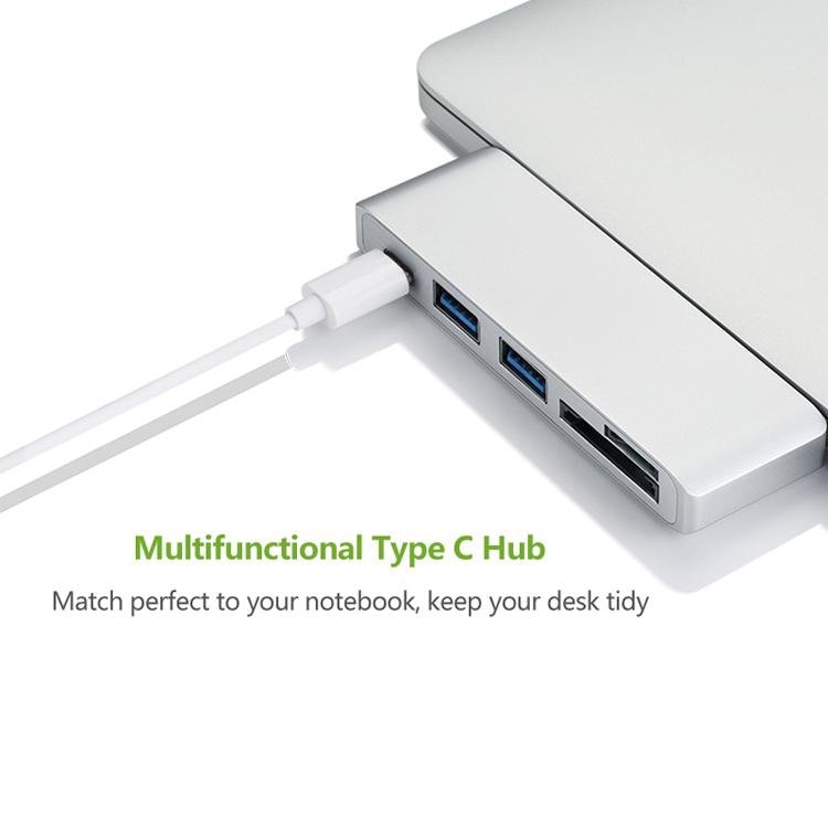 5 In 1 Multifunction USB-C Hub 3.1 Type C Splitter Combo Power Delivery Charging 2