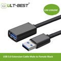 USB 3.0 Extension Cable Male to Female 1m Black Super Speed 5Gbps USB Data Sync 