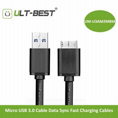 Micro USB 3.0 Cable Data Sync Fast Charging Cables USB 3.0 Mobile Phone Cabo 
