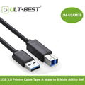 USB 3.0 Printer Cable Type A Male to B Male AM to BM Super Speed 5Gbps Print Cab