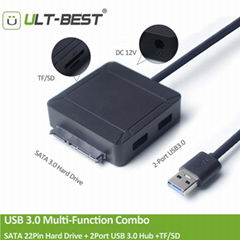 USB 3.0 to SATA 3.0 with 2 port USB 3.0