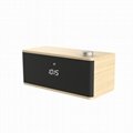 Bluetooth wood speaker with alarm clock function 2