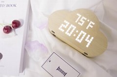 Alarm wood clock with voice control function