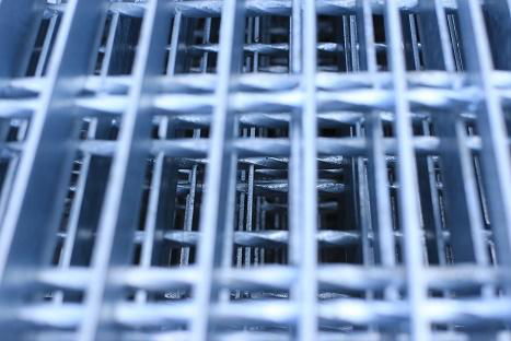 Galvanized grating.