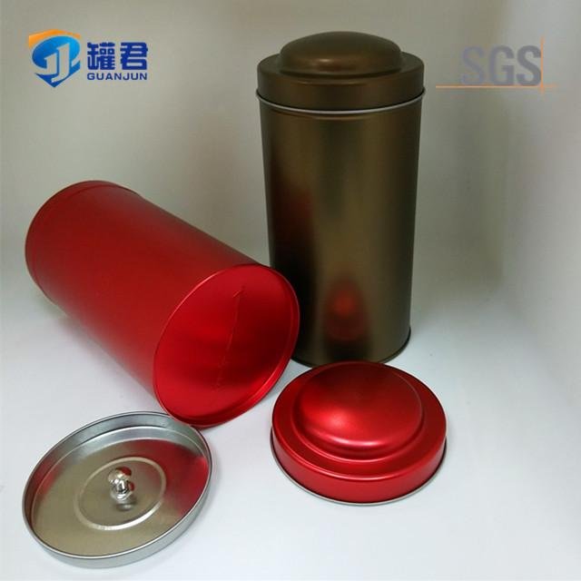 cylinder tea packaging tin box with double lids 4