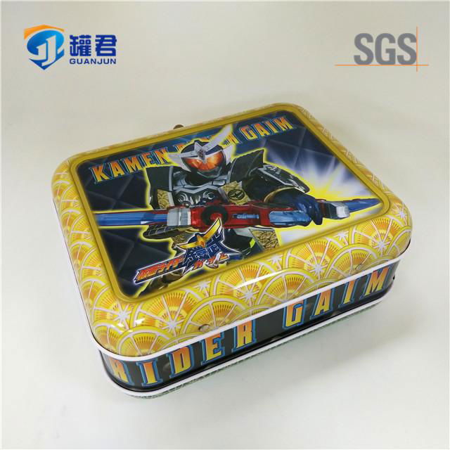 lovely metal tin lunch box with handle 2