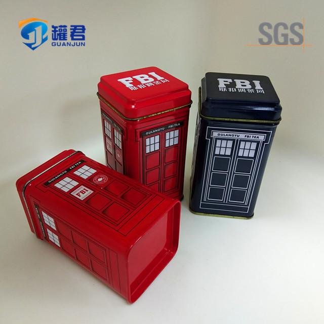 newest mini embossed design tinplate metal box for tea 2