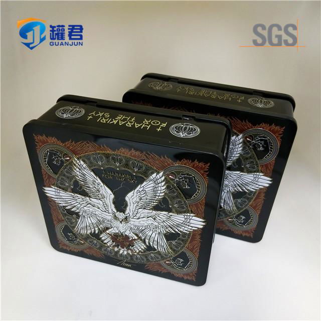 classical rectangular metal tin CD case 2