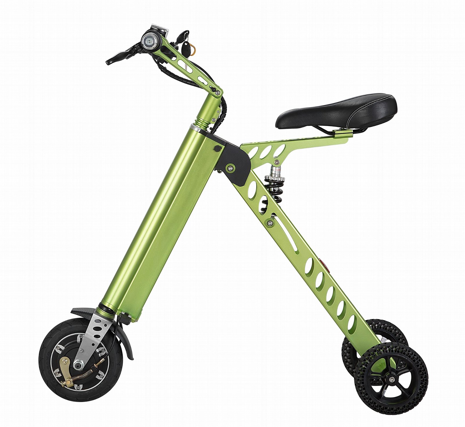 8 inch 250w foldable three wheel electric bikes tricycle electric bicycles  4