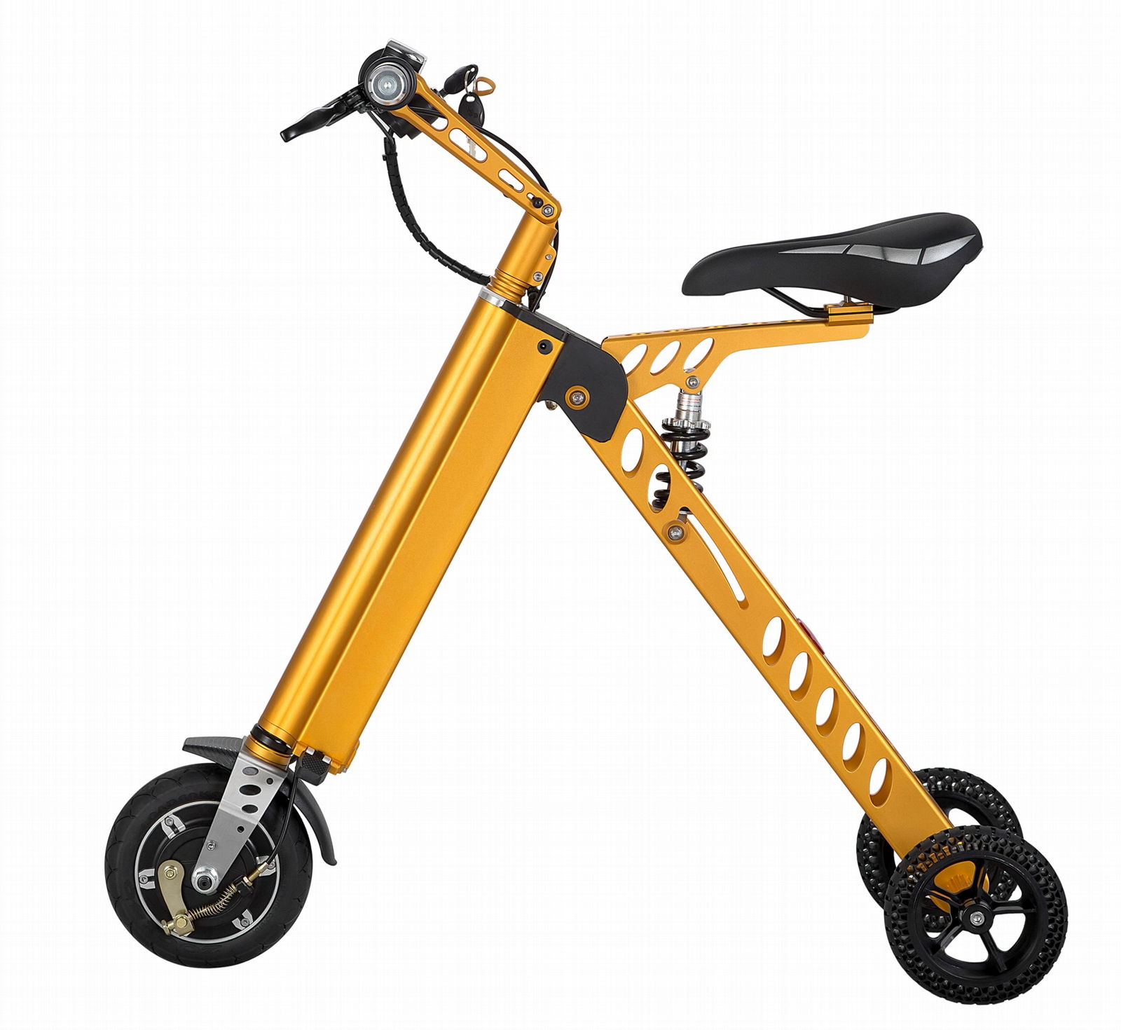 8 inch 250w foldable three wheel electric bikes tricycle electric bicycles  5