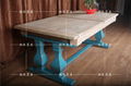 220/240x100x78cm Recycled Elm Dining Table With Extension 2