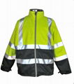 high visibility men softshell jacket