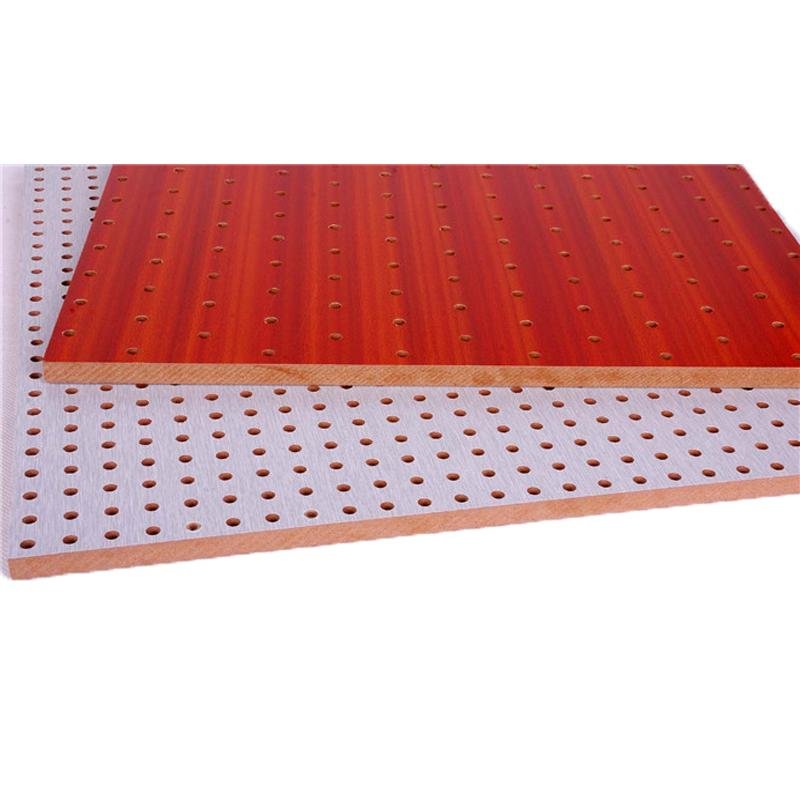 MDF Material Sound Reflecting Wooden Perforated Ceiling Acoustic Panel 3