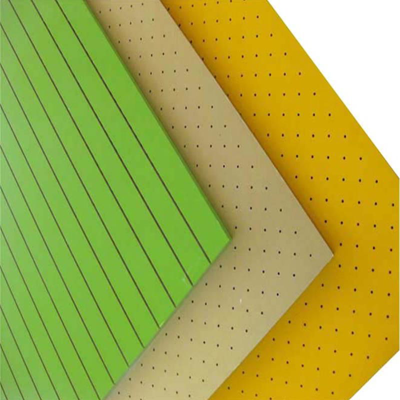 MDF Material Sound Reflecting Wooden Perforated Ceiling Acoustic Panel 4