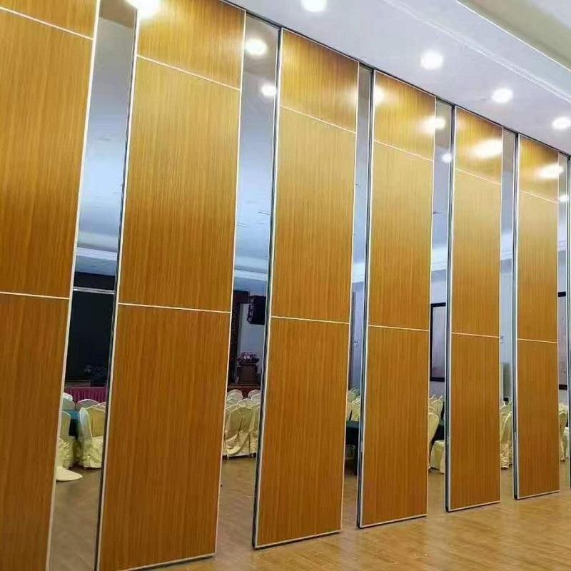 Operable Sliding Aluminium Track Wheel Hanging System Wooden Partition Walls 3