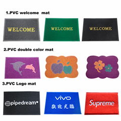 anti slip pvc backing welcome mat/floor mat/door mat