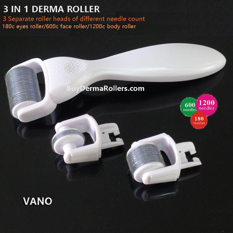 3 IN 1 Derma Roller 3 in 1 microneedle therapy derma roller for hair