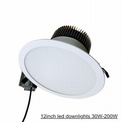60W 70W 80W LED 12 inch 300-320mm cutout 80ra Retrofit Recessed Downlight Light