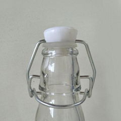 Hot selling 500ml clear glass bottle with flip top