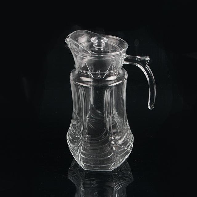 Bulk low price different shape glass water pitcher 
