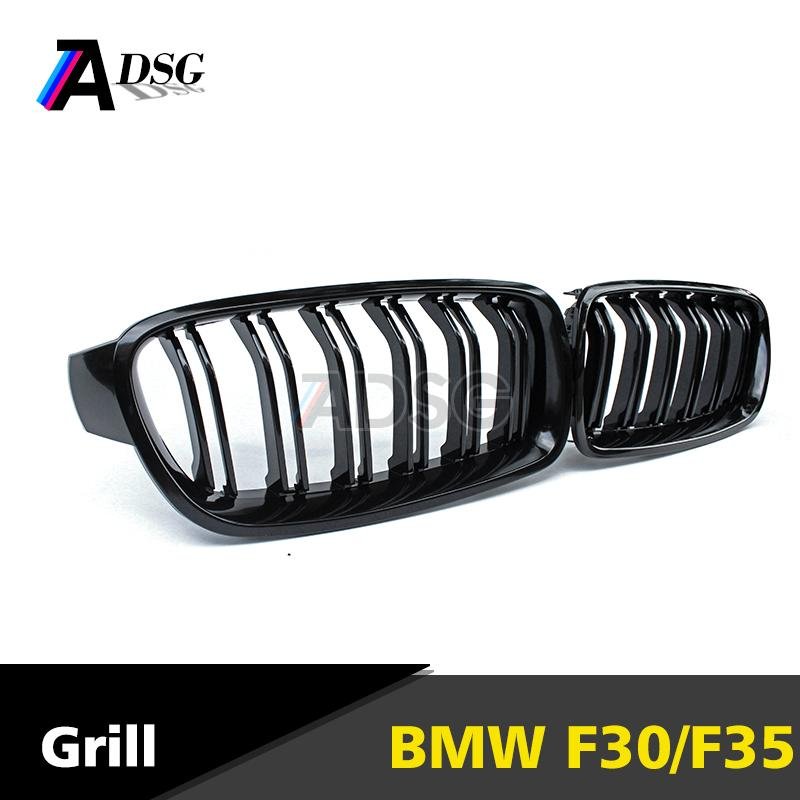 Top Sale Dual-slat Front carbon fiber Grille For BMW 3 Series F30 4