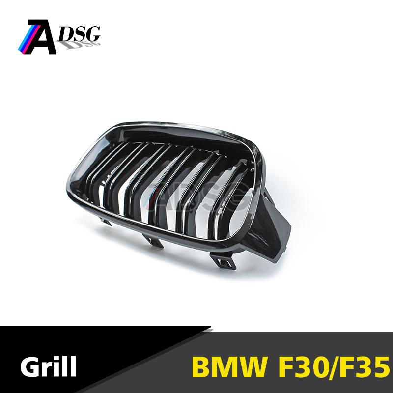 Top Sale Dual-slat Front carbon fiber Grille For BMW 3 Series F30 5