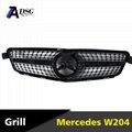 Front grille for Mercedes C class W204 diamond grille 4