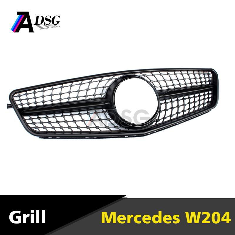 Front grille for Mercedes C class W204 diamond grille 3