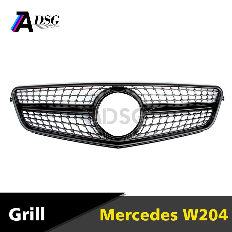 Front grille for Mercedes C class W204 diamond grille