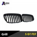Single Slat Matt Black ABS Material Front Grille For BMW 5 Series GT F07 2