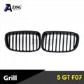 Single Slat Matt Black ABS Material Front Grille For BMW 5 Series GT F07 1