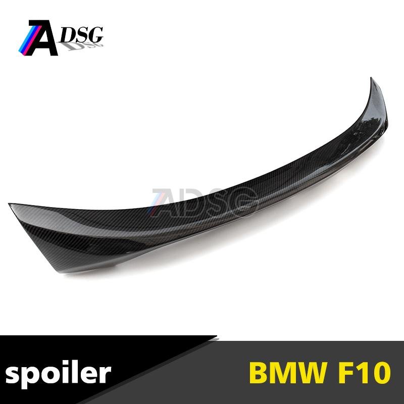 Gloss black carbon fiber rear trunk spoiler for BMW 5 Series F10 2