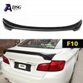 Gloss black carbon fiber rear trunk spoiler for BMW 5 Series F10