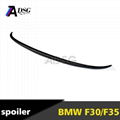 Carbon fiber rear trunk spoiler for BMW