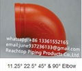 FM&UL approved ductile iron pipe fitting elbow 2