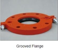 ductile iron grooved pipe fitting and flange