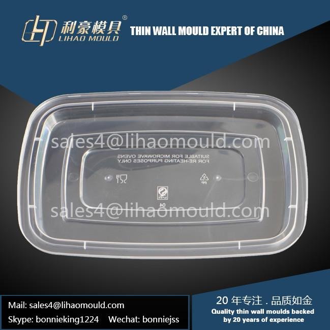 750ml high speed suqre thin wall lunch box mould 