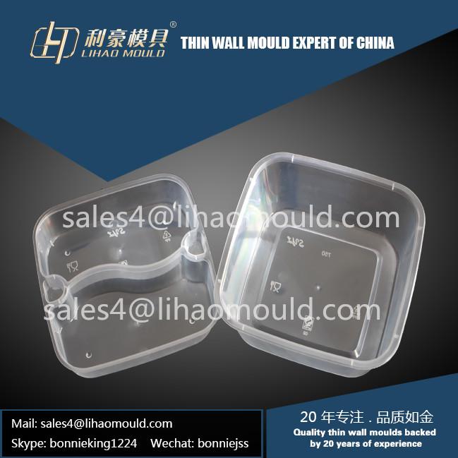 two compartment thin wall  lunch box mould 