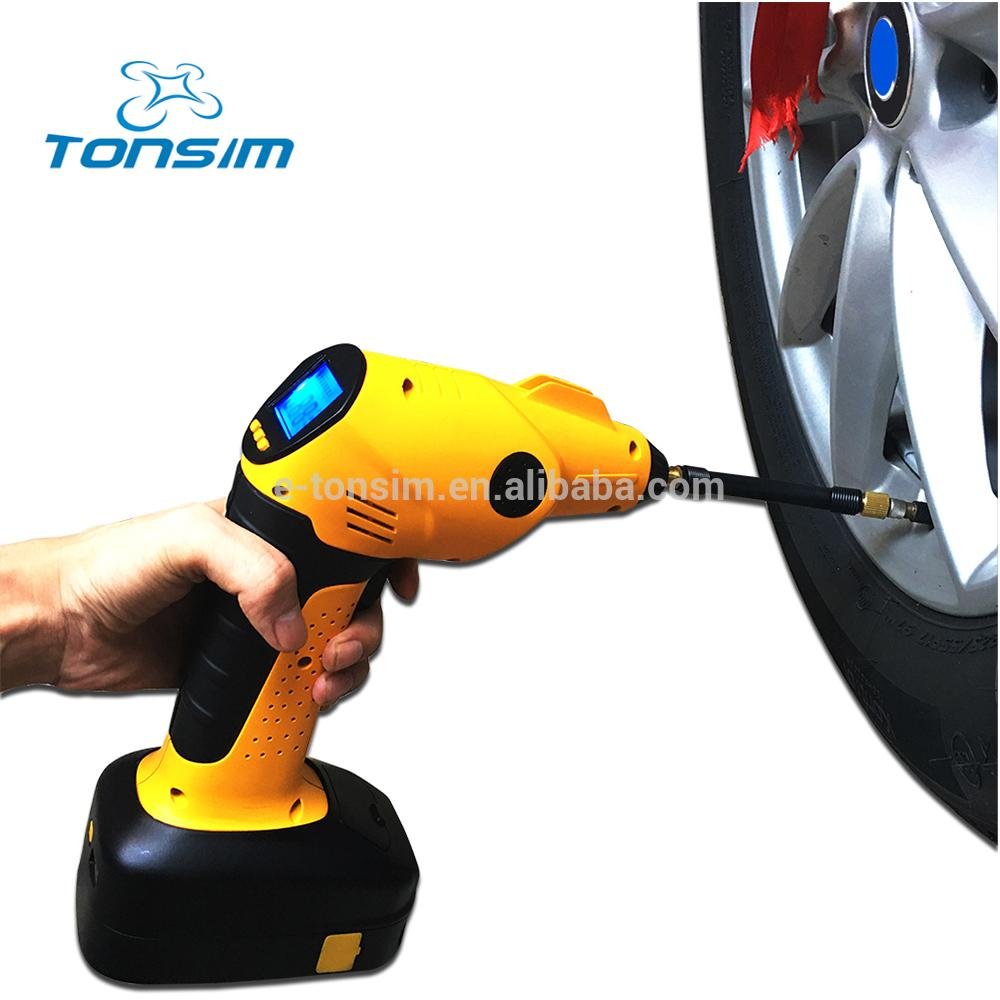  12V Battery Operated Compressor Pump Cordless Portable Car Air Tire Inflator