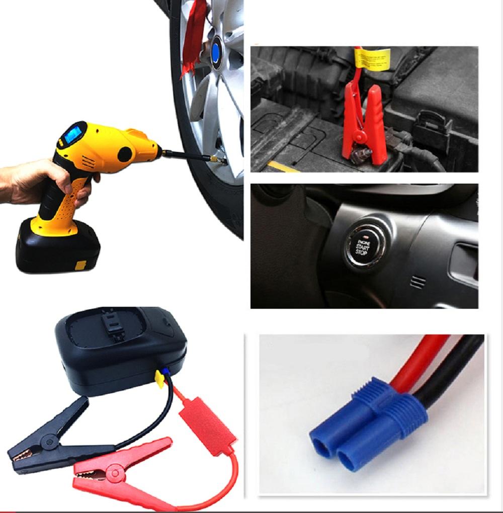  12V Battery Operated Compressor Pump Cordless Portable Car Air Tire Inflator 4