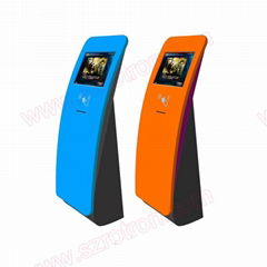 Customized free standing 17 inch self service touch screen information kiosk  