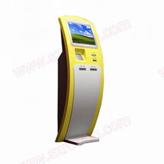High quality 21.5 inch touch screen cash payment kiosk with bill acceptor
