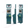 Dual screens customized self service ticketing kiosk with bill acceptor