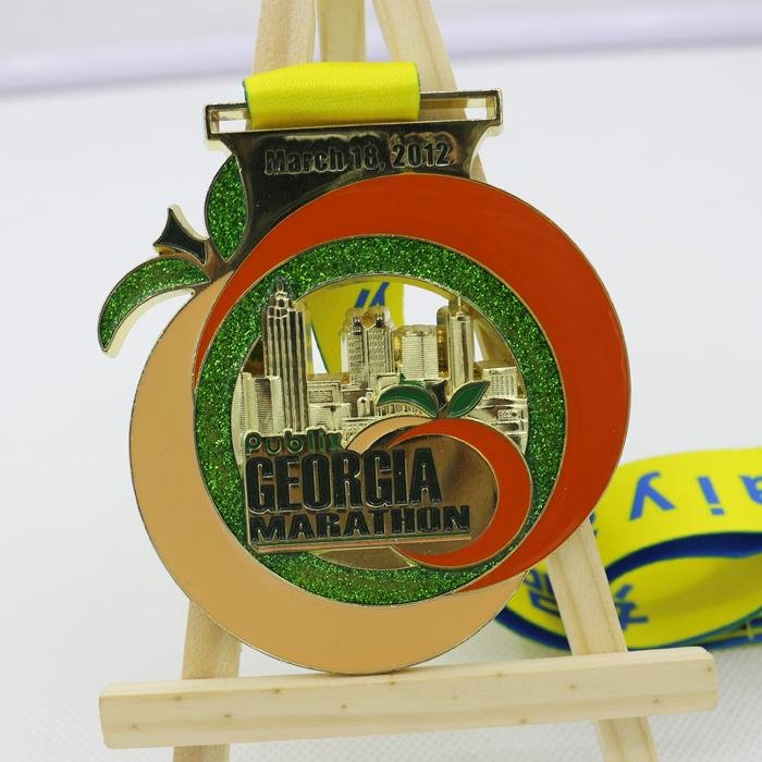 Factory promotional custom design your own logo 3d gold Souvenir Running Medal