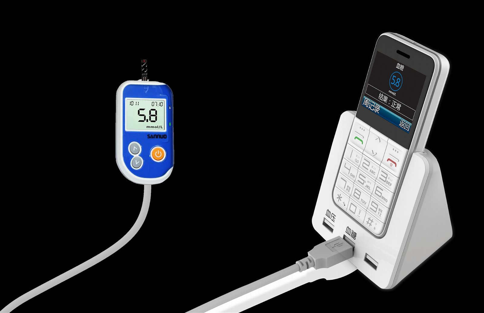 養老院老人專用血糖血壓健康數據採集手機帶定位心率計步器同步 4