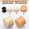 Silicone double flared solid plug